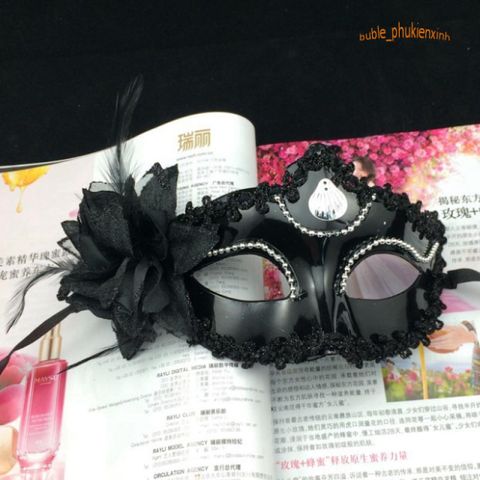Mặt Nạ Lông Vũ Trang Trí Halloween & Giáng Sinh - Phụ Kiện Hóa Trang Ấn Tượng Cho Tiệc Tùng và Lễ Hội