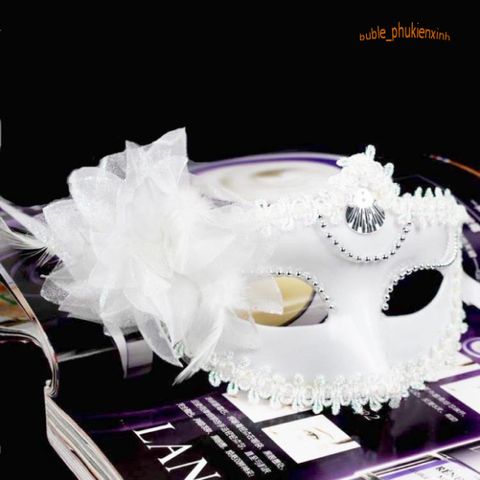 Mặt Nạ Lông Vũ Trang Trí Halloween & Giáng Sinh - Phụ Kiện Hóa Trang Ấn Tượng Cho Tiệc Tùng và Lễ Hội