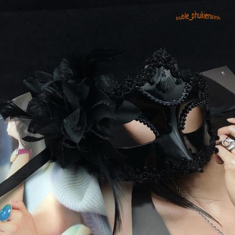 Mặt Nạ Lông Vũ Trang Trí Halloween & Giáng Sinh - Phụ Kiện Hóa Trang Ấn Tượng Cho Tiệc Tùng và Lễ Hội