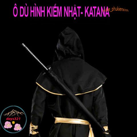 Ô Dù Che Mưa Katana Phong Cách Kiếm Nhật - Thiết Kế Độc Đáo, 16 Nan & 24 Nan, Chất Liệu Cao Cấp, Phụ Kiện Thời Trang