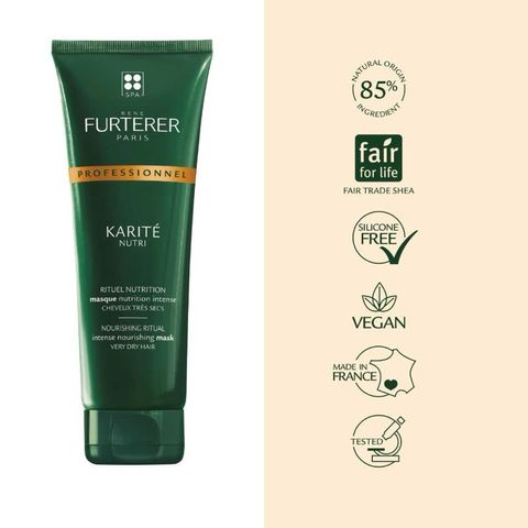 Mặt Nạ Phục Hồi Tóc Khô Xơ Rene Furterer Karite Nutri 250ml - Dưỡng Ẩm, Giảm Gãy Rụng, Bảo Vệ Tóc Hư Tổn