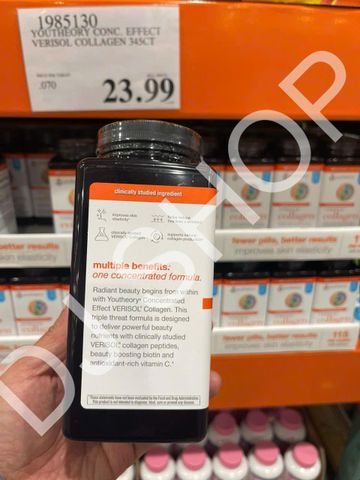 Viên Uống Collagen Youtheory Concentrated Effect Verisol 345 Viên - Sản Phẩm Duy Trì Độ Đàn Hồi Da, Giảm Nếp Nhăn, Chống Lão Hóa