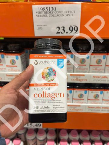 Viên Uống Collagen Youtheory Concentrated Effect Verisol 345 Viên - Sản Phẩm Duy Trì Độ Đàn Hồi Da, Giảm Nếp Nhăn, Chống Lão Hóa