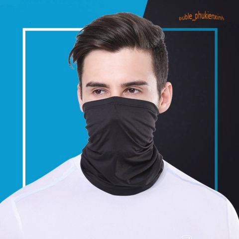 Khăn Trùm Bịt Mặt Ninja Đen - Khẩu Trang Đắp Kín Thời Trang Nam Nữ, Bảo Vệ Khỏi Tia UV, Gió Lạnh và Bụi Bẩn