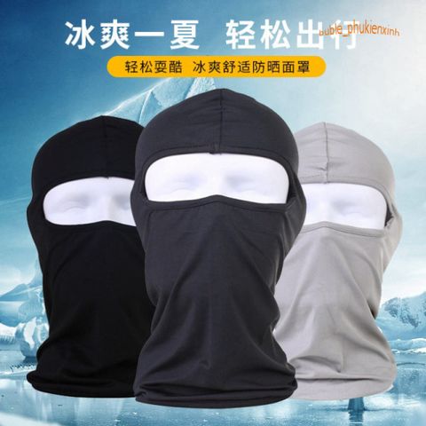 Khăn Trùm Bịt Mặt Ninja Đen - Khẩu Trang Đắp Kín Thời Trang Nam Nữ, Bảo Vệ Khỏi Tia UV, Gió Lạnh và Bụi Bẩn