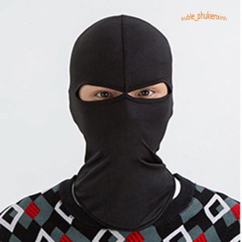 Khăn Trùm Bịt Mặt Ninja Đen - Khẩu Trang Đắp Kín Thời Trang Nam Nữ, Bảo Vệ Khỏi Tia UV, Gió Lạnh và Bụi Bẩn
