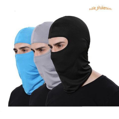 Khăn Trùm Bịt Mặt Ninja Đen - Khẩu Trang Đắp Kín Thời Trang Nam Nữ, Bảo Vệ Khỏi Tia UV, Gió Lạnh và Bụi Bẩn