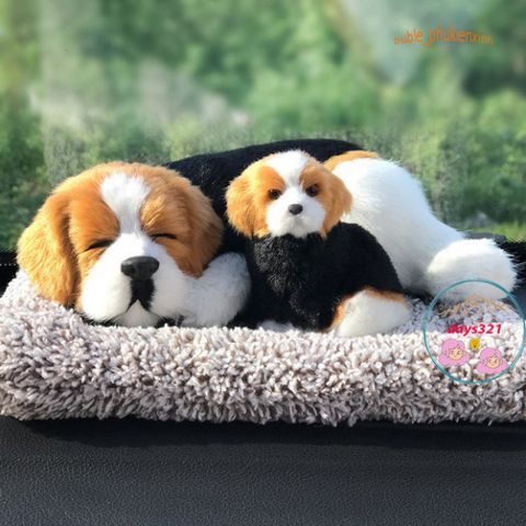 Gấu Bông [CÚN ĐÔI] Đốm Đen Vàng Mẹ Con với Lõi Than Hoạt Tính - Khử Mùi & Lọc Không Khí Cho Xe Hơi, Trang Trí Dễ Thương