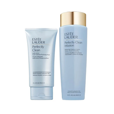 Bộ Sửa Rửa Mặt và Nước Thần Estée Lauder Perfectly Clean 400ml + 150ml - Chăm Sóc Da Mặt Cao Cấp Chính Hãng Mỹ