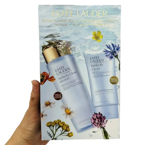 Bộ Sửa Rửa Mặt và Nước Thần Estée Lauder Perfectly Clean 400ml + 150ml - Chăm Sóc Da Mặt Cao Cấp Chính Hãng Mỹ
