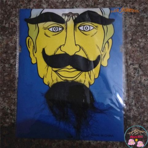 Bộ Râu Giả Đen/Trắng Dành Cho Nam - Phụ Kiện Hóa Trang Vui Nhộn Cho Tiệc Halloween và Sự Kiện Hóa Trang