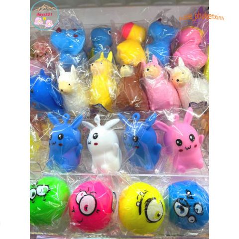 Mochi Squishy Đáng Yêu Hình Mặt Cười Cừu Vịt Gà - Đồ Chơi Giảm Stress, Bóp Mềm An Toàn Cho Trẻ Em Từ 5 Tuổi