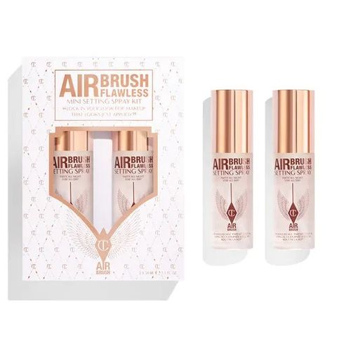 Set Xịt Khoá Nền Make Up Charlotte Tilbury Airbrush Flawless Mini Setting Spray Kit 2x35ml - Duy trì lớp trang điểm hoàn hảo, chính hãng
