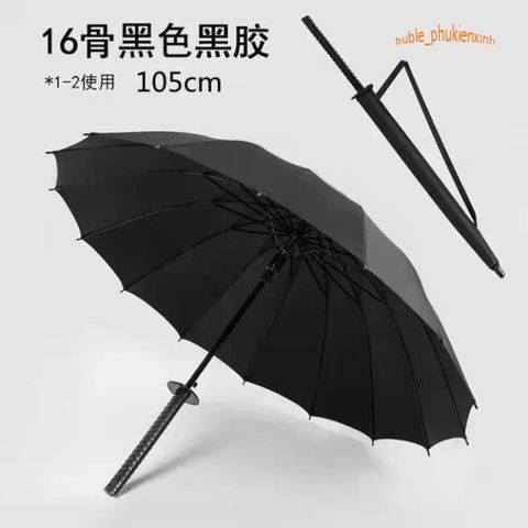 Ô Dù Che Mưa Katana Cán Kiếm Nhật - Ô Bền Bỉ 16 Nan Chắc Chắn, Thiết Kế Độc Đáo, Rèn Luyện Phong Cách Nhật Bản.