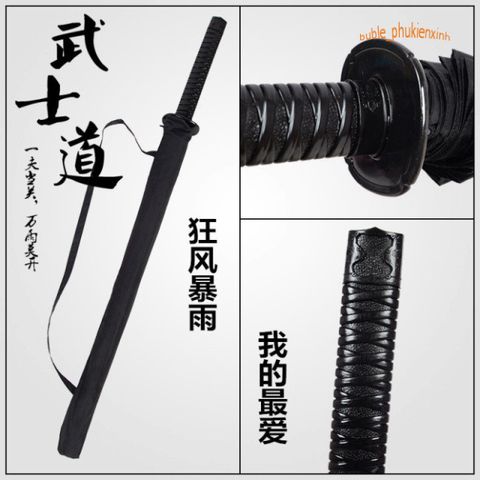 Ô Dù Che Mưa Katana Cán Kiếm Nhật - Ô Bền Bỉ 16 Nan Chắc Chắn, Thiết Kế Độc Đáo, Rèn Luyện Phong Cách Nhật Bản.