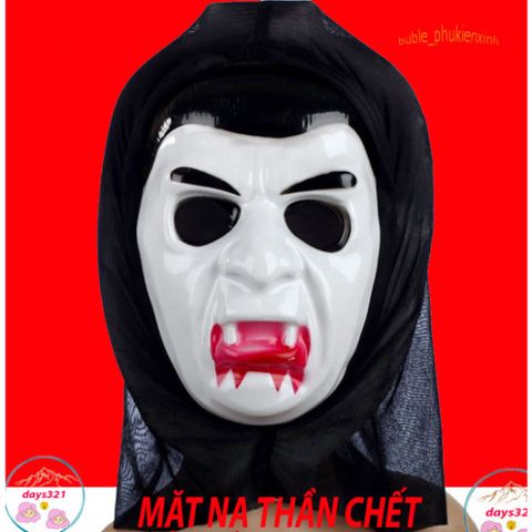 Áo Choàng Ma Cà Rồng Đỏ Đen Kèm Mặt Nạ Cho Halloween - Phụ Kiện Hóa Trang Cosplay Độc Đáo, Tạo Ấn Tượng Mạnh Mẽ