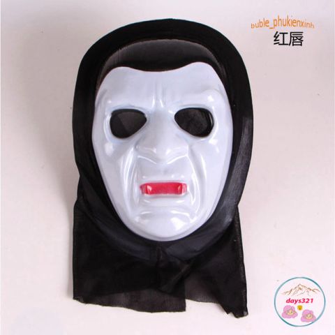 Áo Choàng Ma Cà Rồng Đỏ Đen Kèm Mặt Nạ Cho Halloween - Phụ Kiện Hóa Trang Cosplay Độc Đáo, Tạo Ấn Tượng Mạnh Mẽ