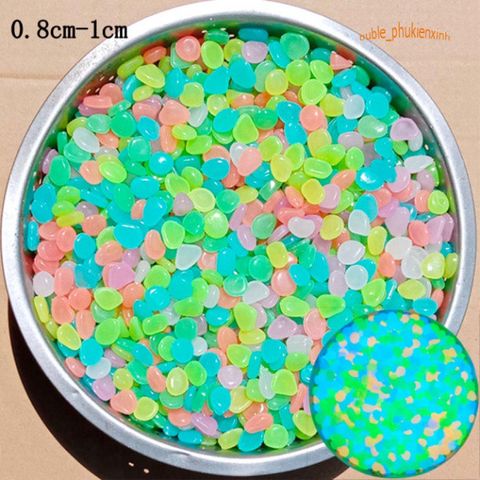 Bộ Viên Đá Dạ Quang Phát Sáng Trang Trí Bể Cá - Đá Nghệ Thuật An Toàn Cho Thủy Sinh, Đóng Gói 50/100/200 Viên