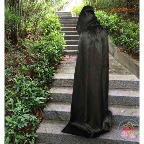 Áo Choàng Halloween Unisex Dài Đến Sàn - Trang Phục Hóa Trang Bí Ẩn Phù Thủy Cho Bữa Tiệc Halloween và Lễ Hội