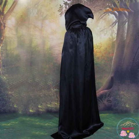 Áo Choàng Halloween Unisex Dài Đến Sàn - Trang Phục Hóa Trang Bí Ẩn Phù Thủy Cho Bữa Tiệc Halloween và Lễ Hội