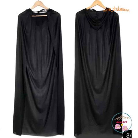 Áo Choàng Halloween Unisex Dài Đến Sàn - Trang Phục Hóa Trang Bí Ẩn Phù Thủy Cho Bữa Tiệc Halloween và Lễ Hội