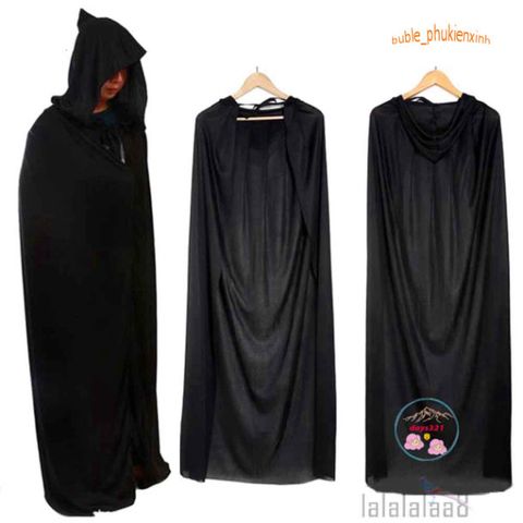 Áo Choàng Halloween Unisex Dài Đến Sàn - Trang Phục Hóa Trang Bí Ẩn Phù Thủy Cho Bữa Tiệc Halloween và Lễ Hội