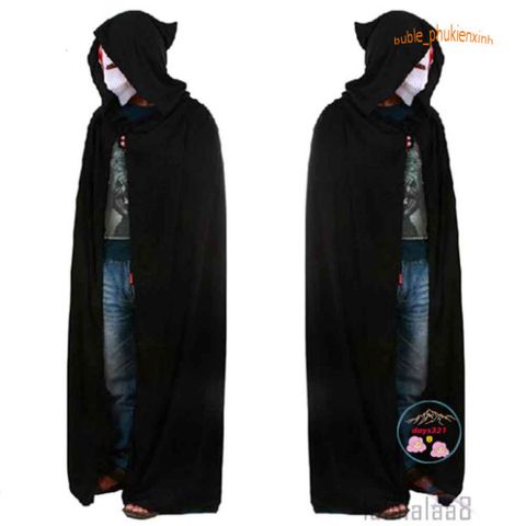 Áo Choàng Halloween Unisex Dài Đến Sàn - Trang Phục Hóa Trang Bí Ẩn Phù Thủy Cho Bữa Tiệc Halloween và Lễ Hội