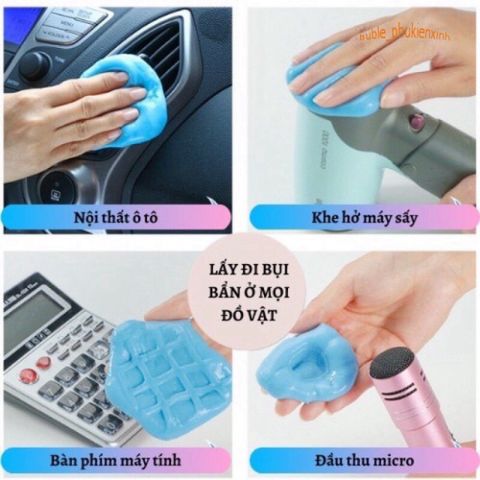 Gel Vệ Sinh Đa Năng Super Clean 80g - Slime Làm Sạch Ô Tô, Bàn Phím, Điện Thoại, Laptop, Ngăn Ngừa Vi Khuẩn