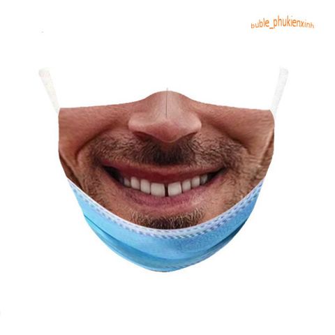 Khẩu Trang Người Cười Hài Hước - Chất Liệu Vải Cotton Mềm 2 Lớp, Bảo Vệ Và Thể Hiện Cá Tính, Quà Tặng Vui Nhộn