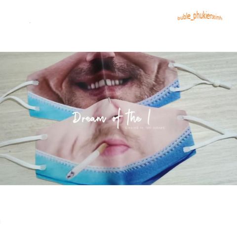 Khẩu Trang Người Cười Hài Hước - Chất Liệu Vải Cotton Mềm 2 Lớp, Bảo Vệ Và Thể Hiện Cá Tính, Quà Tặng Vui Nhộn