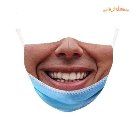 Khẩu Trang Người Cười Hài Hước - Chất Liệu Vải Cotton Mềm 2 Lớp, Bảo Vệ Và Thể Hiện Cá Tính, Quà Tặng Vui Nhộn