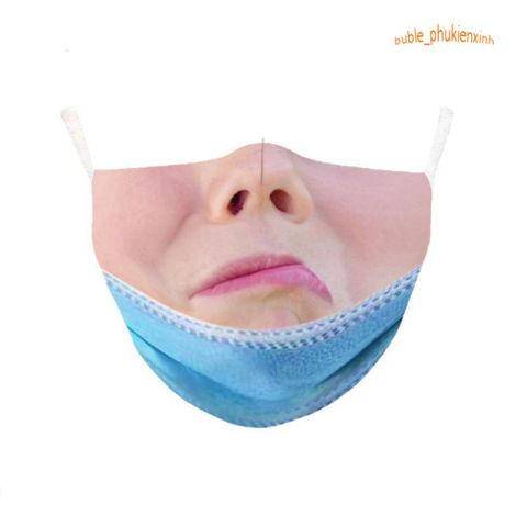 Khẩu Trang Người Cười Hài Hước - Chất Liệu Vải Cotton Mềm 2 Lớp, Bảo Vệ Và Thể Hiện Cá Tính, Quà Tặng Vui Nhộn