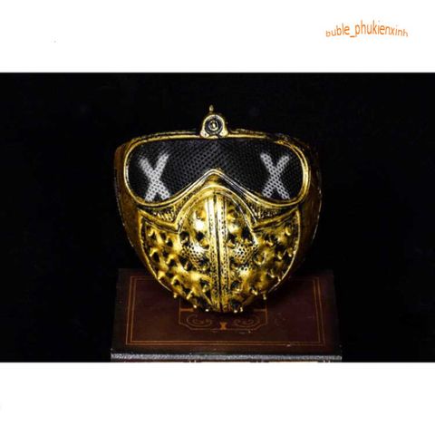 Mặt Nạ Cosplay Đinh Tán Vibro Màu Đen-Bạc - Phụ Kiện Hóa Trang Hip Hop Độc Đáo Cho Halloween và Tiệc Tùng