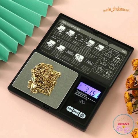 Cân Tiểu Ly Điện Tử Mini Bỏ Túi - Cân Trang Sức Chính Xác 200g đến 0.01g, Màn Hình LCD Đọc Dễ Dàng, Thiết Kế Gọn Nhẹ