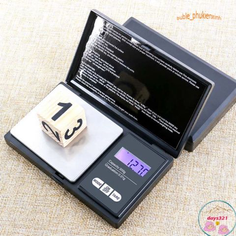 Cân Tiểu Ly Điện Tử Mini Bỏ Túi - Cân Trang Sức Chính Xác 200g đến 0.01g, Màn Hình LCD Đọc Dễ Dàng, Thiết Kế Gọn Nhẹ