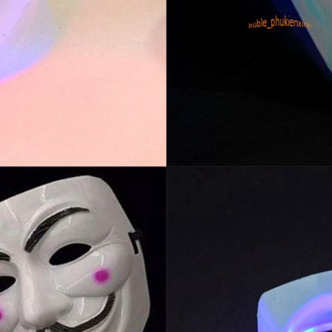 Mặt Nạ Hacker Anonymous Phát Sáng LED - Phụ Kiện Hóa Trang Độc Đáo Cho Halloween, Tiệc Tùng, Cosplay