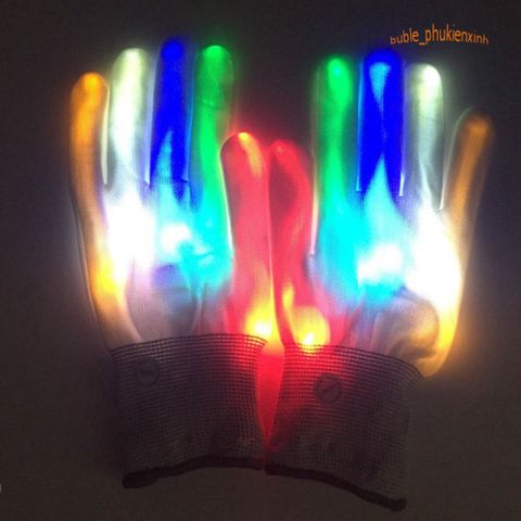 Găng Tay LED Phát Sáng 7 Màu - Phụ Kiện Thời Trang Lễ Hội Cosplay, Tiệc Tùng, Đêm Nhạc Rực Rỡ và Ấn Tượng