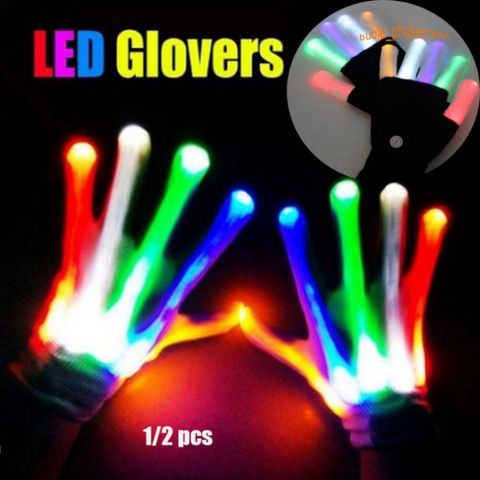 Găng Tay LED Phát Sáng 7 Màu - Phụ Kiện Thời Trang Lễ Hội Cosplay, Tiệc Tùng, Đêm Nhạc Rực Rỡ và Ấn Tượng