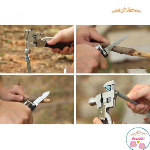 Kìm Búa Đa Năng 14 Trong 1 - Dụng Cụ Phượt Gấp Gọn Thép Không Gỉ, Lý Tưởng Cho Cắm Trại và Tình Huống Khẩn Cấp