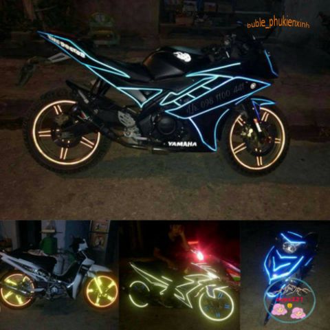 Bộ Tem Decal Dán Vành Phản Quang Xe Máy - Chống Thấm Nước, Thiết Kế Đẹp, Giá Rẻ - Tăng Cường Phong Cách Cho Xế Yêu