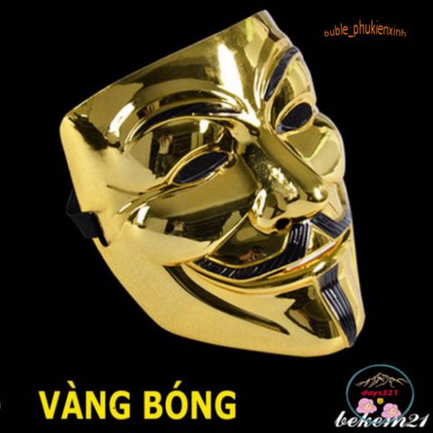 Mặt Nạ Hacker Vàng Bóng - Phụ Kiện Hóa Trang Cao Cấp Cho Tiệc Halloween và Lễ Hội, Sống Động và Thú Vị