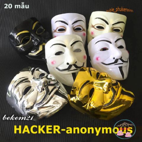 Mặt Nạ Hacker Vàng Bóng - Phụ Kiện Hóa Trang Cao Cấp Cho Tiệc Halloween và Lễ Hội, Sống Động và Thú Vị