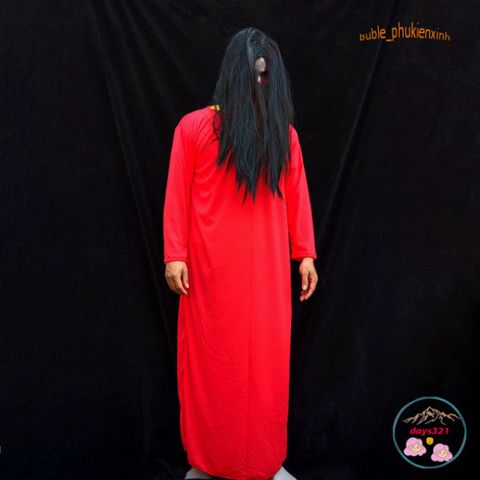 Bộ tóc giả trắng xõa dài 70cm - Hóa trang Halloween, Quay video TikTok, Cosplay - Phụ kiện thời trang độc đáo cho lễ hội