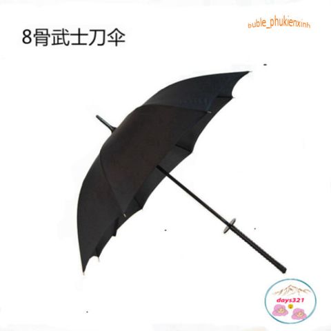 Ô Dù Katana Giả Kiếm Nhật Đen 16 Nan - Ô Chống Nắng Mưa Siêu Bền, Phụ Kiện Thời Trang Độc Đáo cho Fan Anime và Samurai
