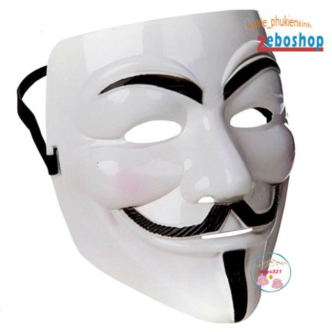 Mặt Nạ Hóa Trang Anonymous Hacker V for Vendetta - Phụ Kiện Halloween Biểu Tượng Cách Mạng, Cosplay, Tiệc Hóa Trang