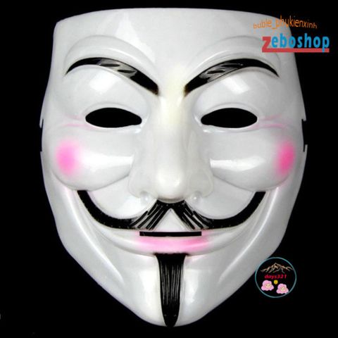 Mặt Nạ Hóa Trang Anonymous Hacker V for Vendetta - Phụ Kiện Halloween Biểu Tượng Cách Mạng, Cosplay, Tiệc Hóa Trang