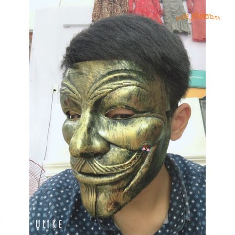Mặt Nạ Hacker Ánh Kim Vàng Bạc Đen Trắng - Phụ Kiện Hóa Trang Thời Trang Độc Đáo Cho Halloween & Cosplay