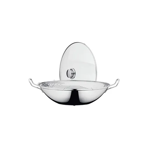 Chảo WMF Party Wok 36cm - Chảo Bếp Đa Năng Dung Tích 4L, Chất Liệu Cromargan Cao Cấp, Phù Hợp Mọi Loại Bếp