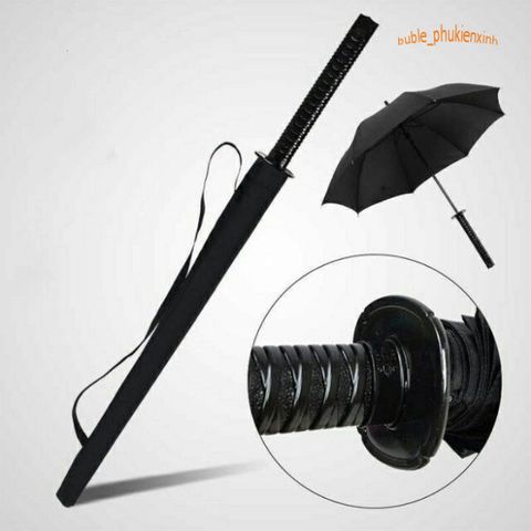 Ô Dù Katana Cán Giả Kiếm Nhật - Thiết Kế Độc Đáo, 16 Nan Bền Chắc, Phụ Kiện Thời Trang Kiểu Dáng Cá Tính