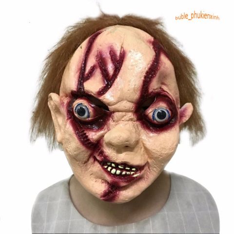 Mặt Nạ Hóa Trang Sẹo Halloween - Latex Thực Tế 3D Dành Cho Lễ Hội, Quay Video TikTok, Trung Thu